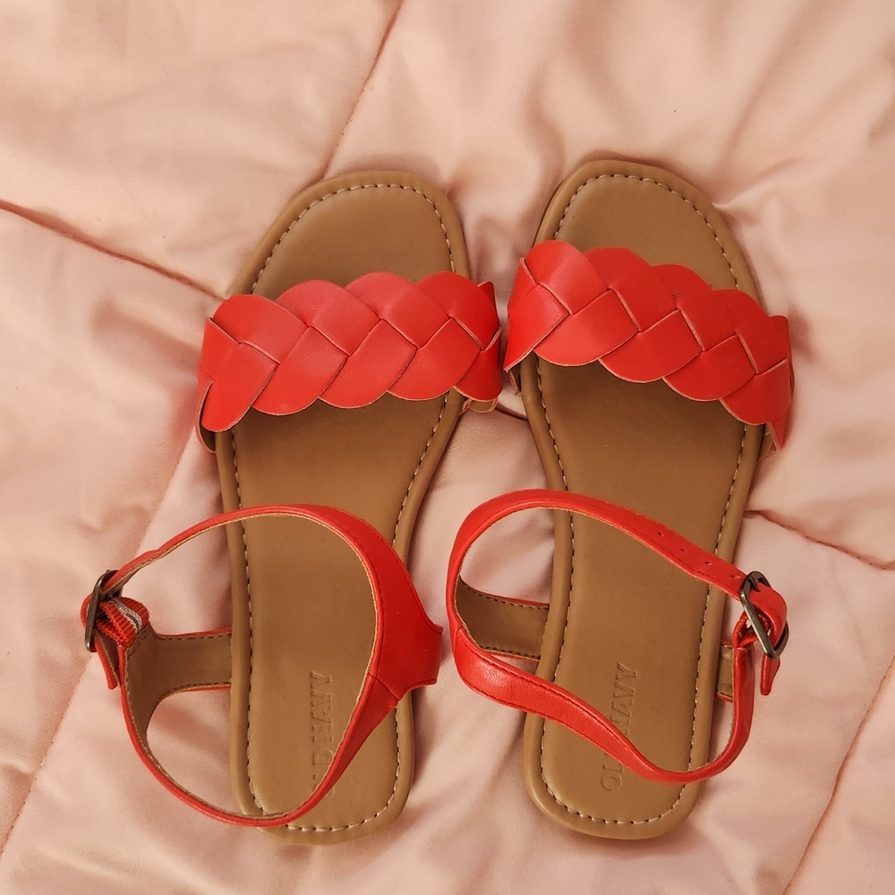 Old Navy Red Braided Sandals